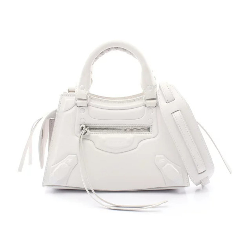 Balenciaga Neo City Handbag Leather White